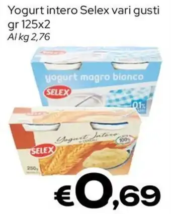 MAX Supermercati Yogurt intero Selex offerta
