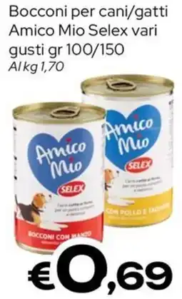 MAX Supermercati Bocconi per cani/gatti Amico Mio Selex offerta