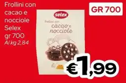 MAX Supermercati Frollini con cacao e nocciole Selex offerta