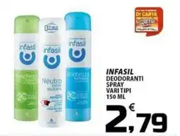 SpesaPiù Supermercati Infasil deodoranti spray offerta