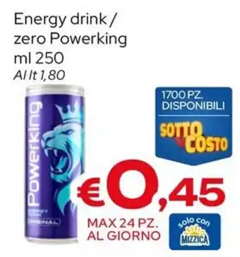 MAX Supermercati Energy drink/Zero Powerking offerta