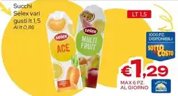 MAX Supermercati Succhi Selex offerta