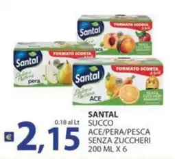 Supermercati Bruscoli Santal succo ace/pera/pesca offerta