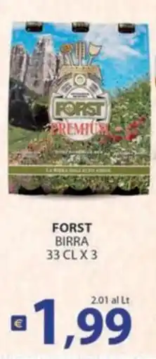 Supermercati Bruscoli Forst birra premium offerta
