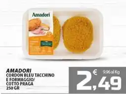 SpesaPiù Supermercati Amadori cordon bleu tacchino e formaggio offerta