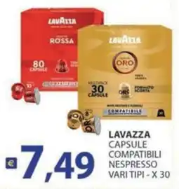 Supermercati Bruscoli Lavazza capsule compatibili Nespresso vari tipi offerta