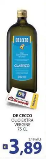 Supermercati Bruscoli De Cecco olio extra vergine offerta
