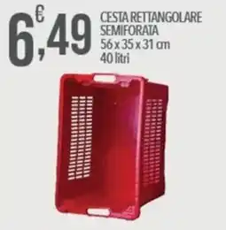 Iper Romagnolo Cesta rettangolare semiforata offerta