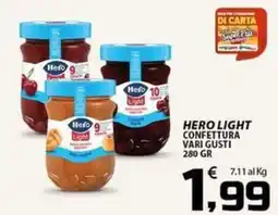 SpesaPiù Supermercati Hero Light confettura offerta