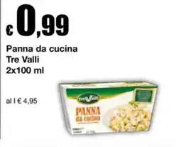 Sì con te Supermercati Panna da cucina Tre Valli offerta