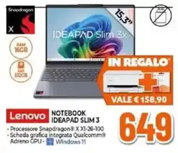 Expert Lenovo NOTEBOOK IDEAPAD SLIM 3 offerta