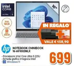 Expert hp NOTEBOOK OMNIBOOK 16-AF1003NLX offerta