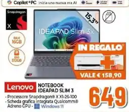 Expert Lenovo NOTEBOOK IDEAPAD SLIM 3 offerta