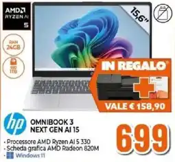 Expert hp OMNIBOOK 3 NEXT GEN AI 15 offerta
