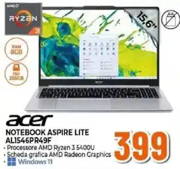 Expert Acer Notebook Aspire Lite AL1546PR49F offerta