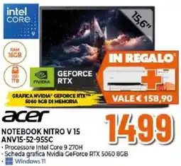 Expert Acer Notebook Nitro V 15 offerta