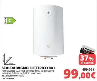 Scaldabagno elettrico 80 L