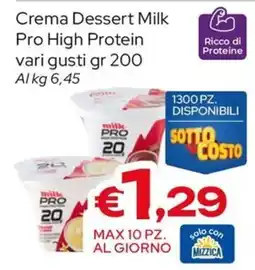 MAX Supermercati Crema Dessert Milk Pro High Protein offerta