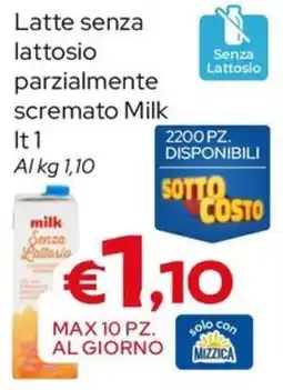 MAX Supermercati Latte senza lattosio parzialmente scremato Milk offerta