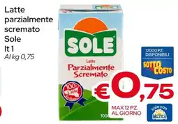 MAX Supermercati Latte parzialmente scremato Sole offerta