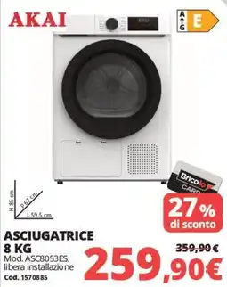 Brico Io Akai asciugatrice offerta