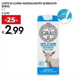 Bennet Latte di capra parzialmente scremato Girau offerta