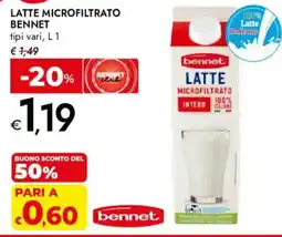 Bennet Latte microfiltrato Bennet offerta