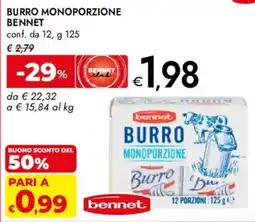 Bennet Burro monoporzione Bennet offerta