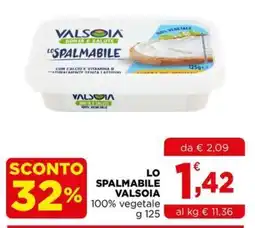 Gran mercato Lo spalmabile Valsoia 100% vegetale offerta