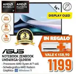 Expert Asus Notebook Zenbook offerta