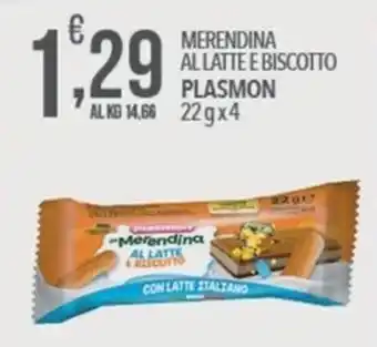 Iper Romagnolo Merendina al latte e biscotto Plasmon offerta