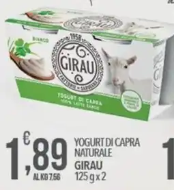 Iper Romagnolo Yogurt di capra naturale Girau offerta