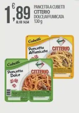 Iper Romagnolo Pancetta Cubetti Citterio offerta