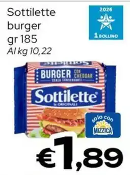 MAX Supermercati Sottilette burger offerta