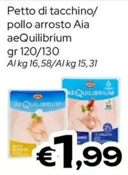 MAX Supermercati Petto di tacchino/pollo arrosto Aia aeQuilibrium offerta
