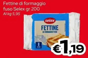 MAX Supermercati Fettine di formaggio fuso Selex offerta