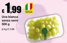 Sì con te Supermercati Uva bianca senza semi offerta