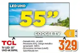 Expert TCL TV LED 55" UHD 4K 55P6L offerta