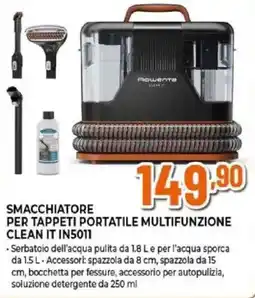 Expert Smacchiatore per tappeti portatile multifunzione Clean It offerta