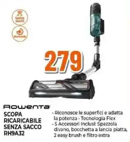 Expert Rowenta scopa ricaricabile senza sacco RH9A32 offerta