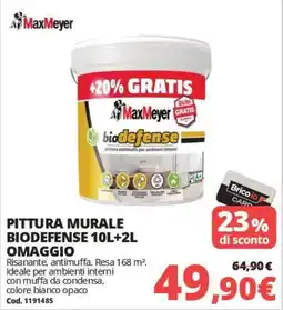 Brico Io Pittura murale biodefense MaxMeyer offerta