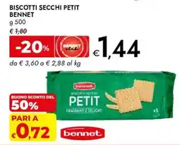 Bennet Biscotti secchi petit bennet offerta