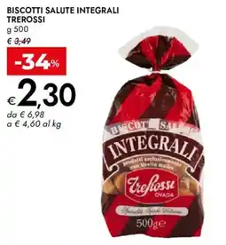 Bennet Biscotti salute integrali Trefossi offerta