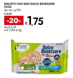 Bennet Biscotti con Riso Dolce Benessere Fazzi offerta