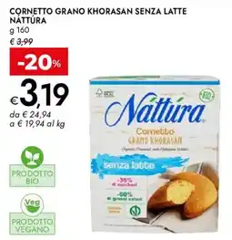 Bennet Cornetto Grano Khorasan senza latte Nattura offerta
