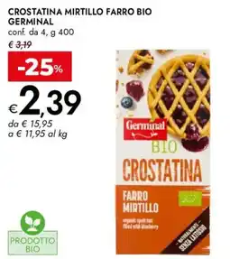 Bennet Crostatina mirtillo farro bio Germinal offerta