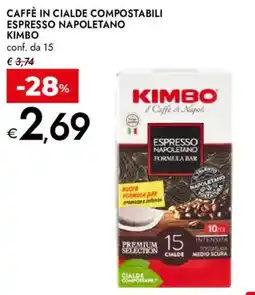 Bennet Caffè in cialde compostabili espresso napoletano kimbo offerta