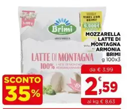 Gran mercato Mozzarella latte di montagna armonia brimi offerta