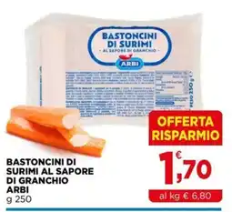 Gran mercato Bastoncini di surimi al sapore di granchio Arbi offerta