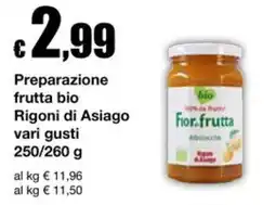 Sì con te Supermercati Preparazione frutta bio Rigoni di Asiago offerta